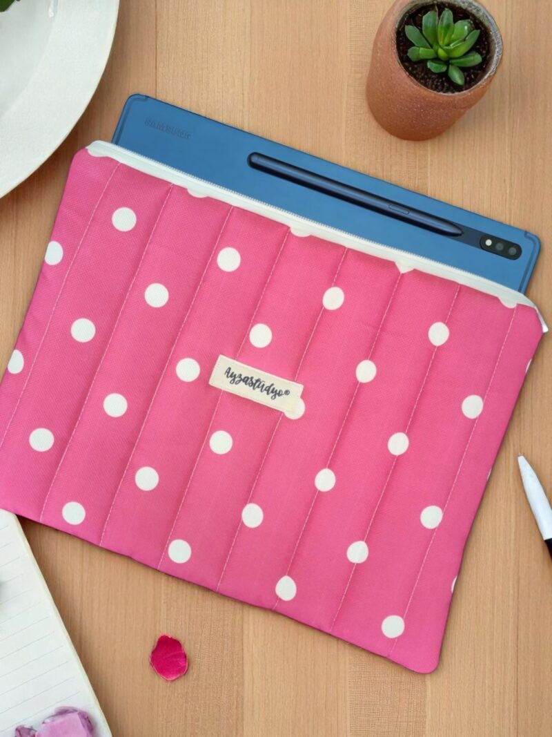 Puffy iPad/Tablet Sleeve - Pink Polka Dot | Ayza Stüdyo