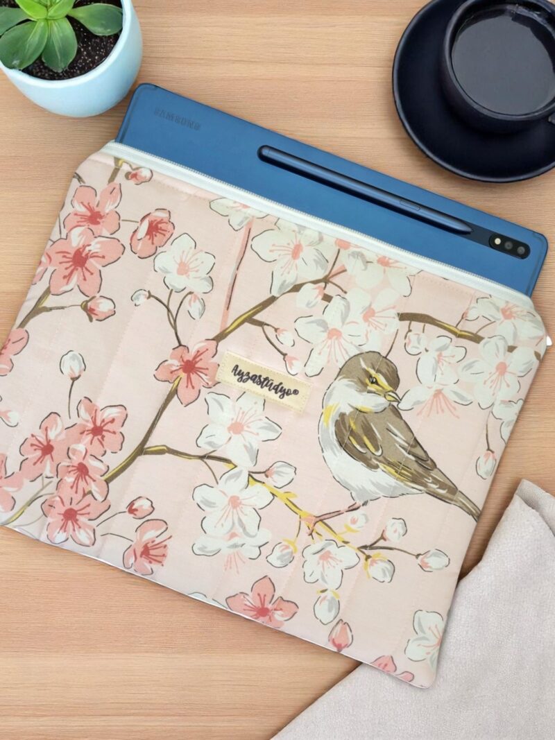 Puffy iPad/Tablet Sleeve - Sakura Sparrows | Ayza Stüdyo