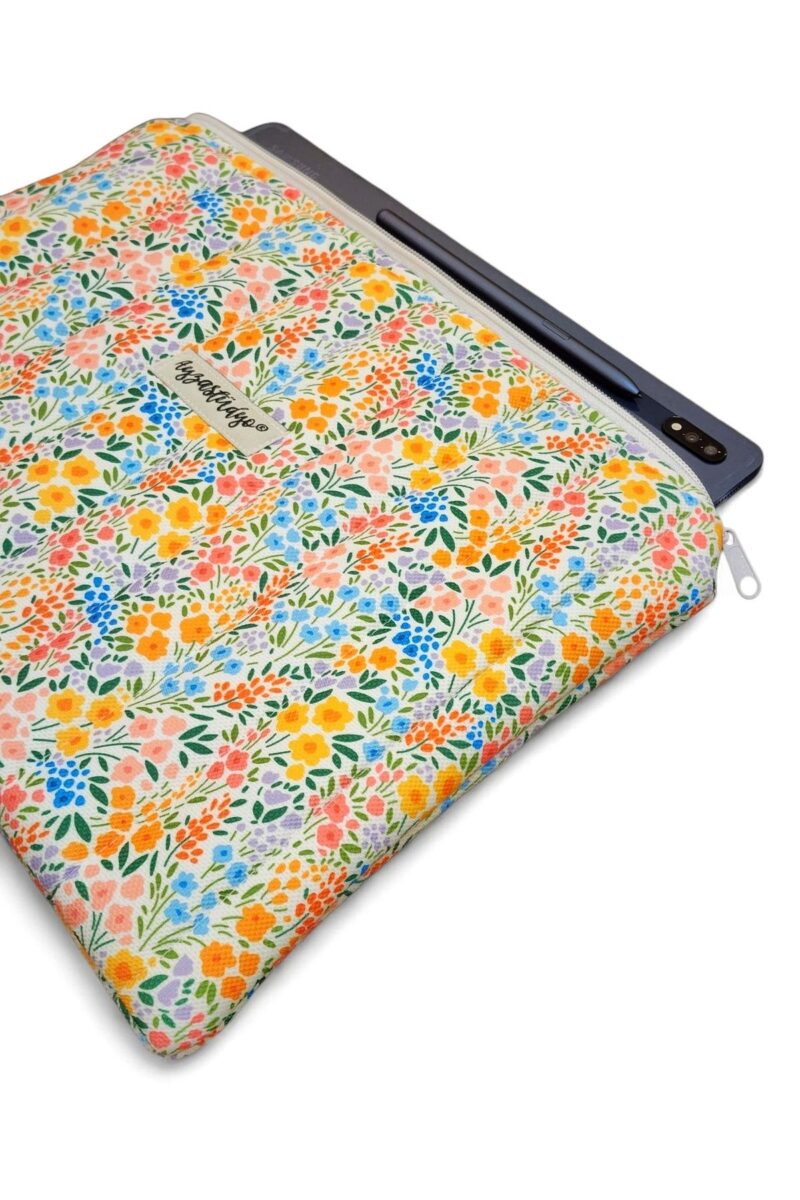 Puffy iPad/Tablet Sleeve - Flower Garden | Ayza Stüdyo - Image 3