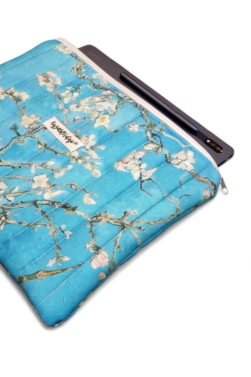 Puffy iPad/Tablet Sleeve - Van Gogh's Almond Blossoms | Ayza Stüdyo - Image 3