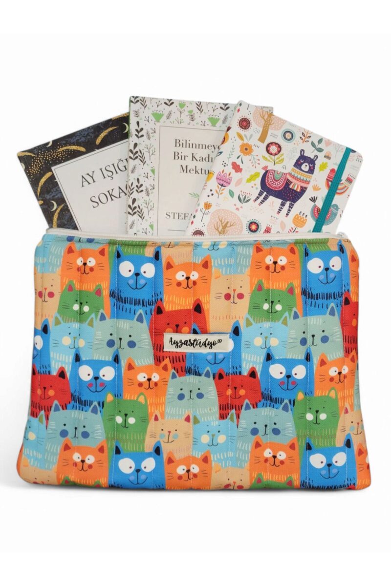 Puffy iPad/Tablet Sleeve - Happy Cats | Ayza Stüdyo - Image 4