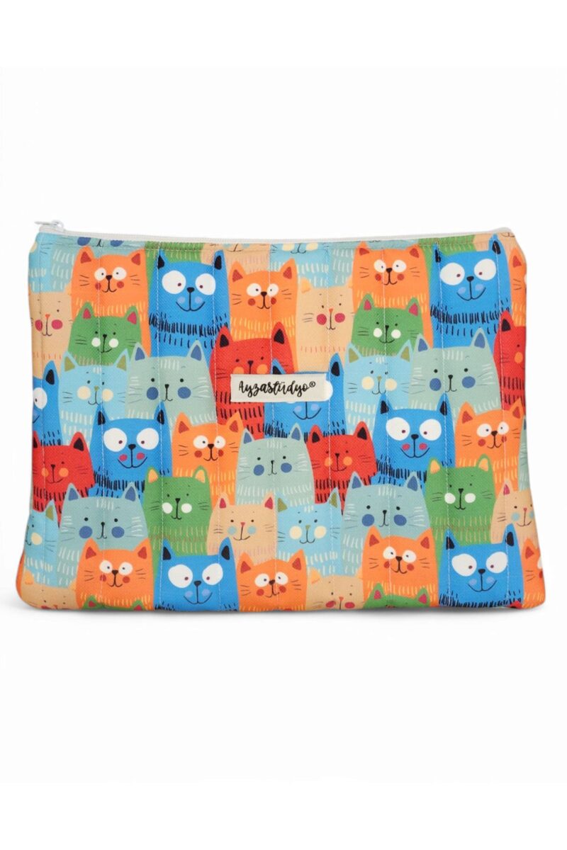 Puffy iPad/Tablet Sleeve - Happy Cats | Ayza Stüdyo - Image 5