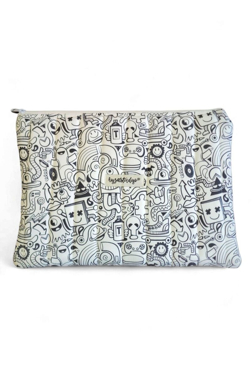 Puffy iPad/Tablet Sleeve - Doodle | Ayza Stüdyo - Image 4