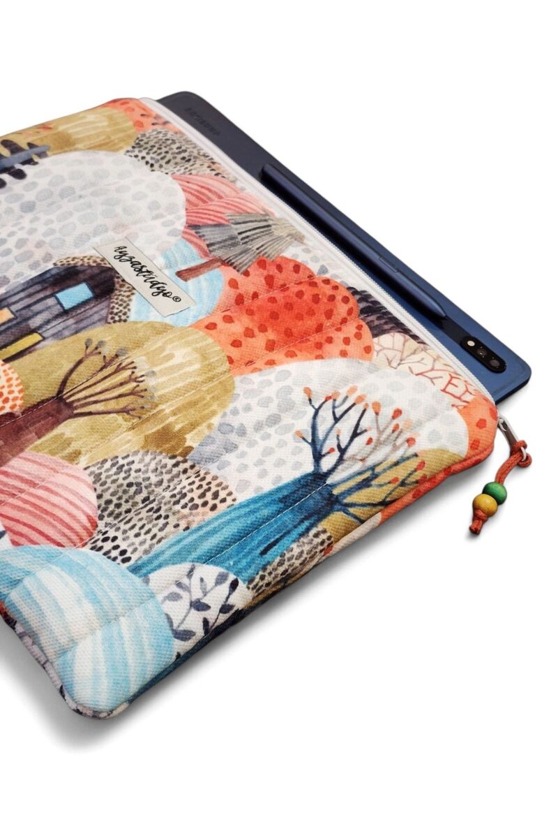 Puffy iPad/Tablet Sleeve - Hut In The Woods | Ayza Stüdyo - Image 3