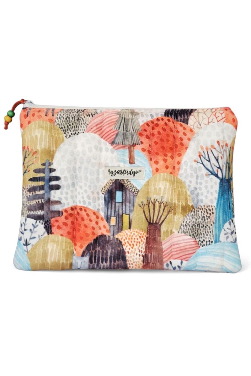 Puffy iPad/Tablet Sleeve - Hut In The Woods | Ayza Stüdyo - Image 4