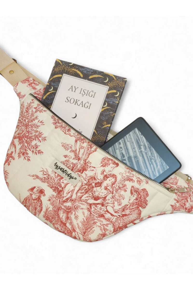 Toile de Jouy Design Unisex Bum Bag XL | Ayza Stüdyo - Image 5