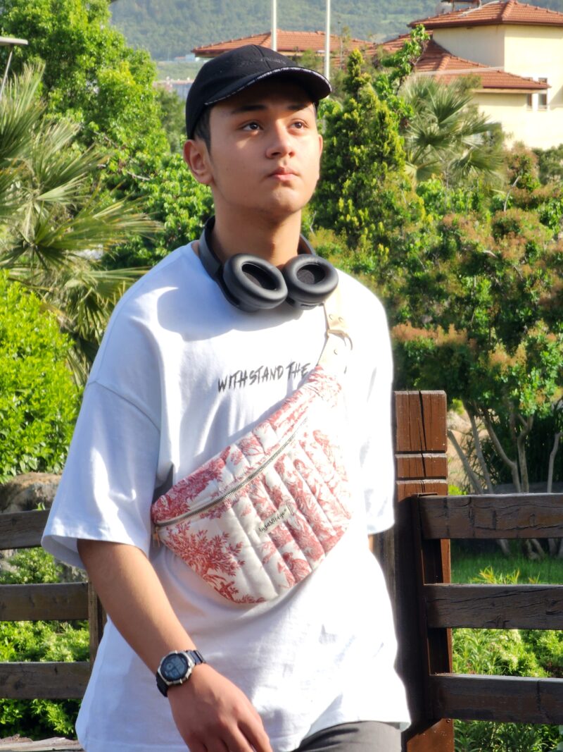 Toile de Jouy Design Unisex Bum Bag XL | Ayza Stüdyo - Image 2