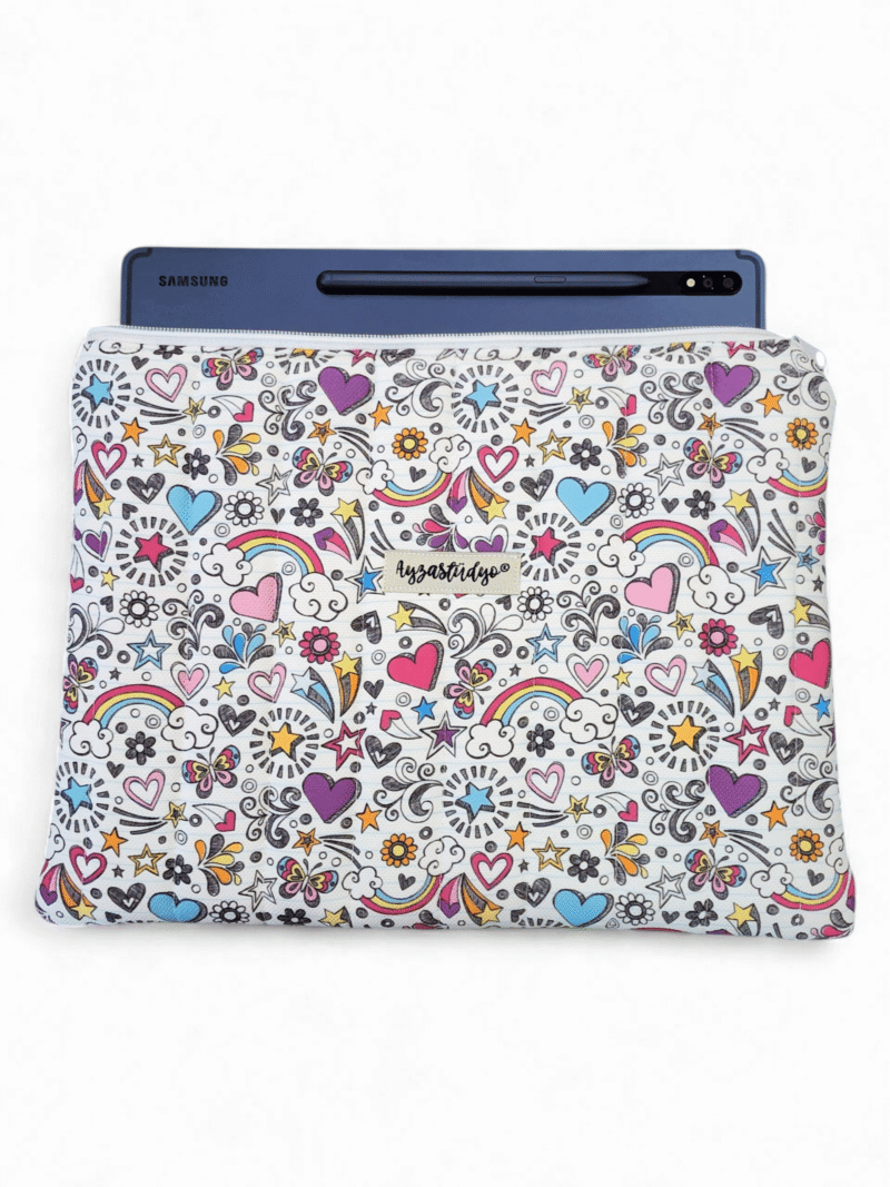 Puffy iPad/Tablet Sleeve - Doodle Dreams | Ayza Stüdyo - Image 2