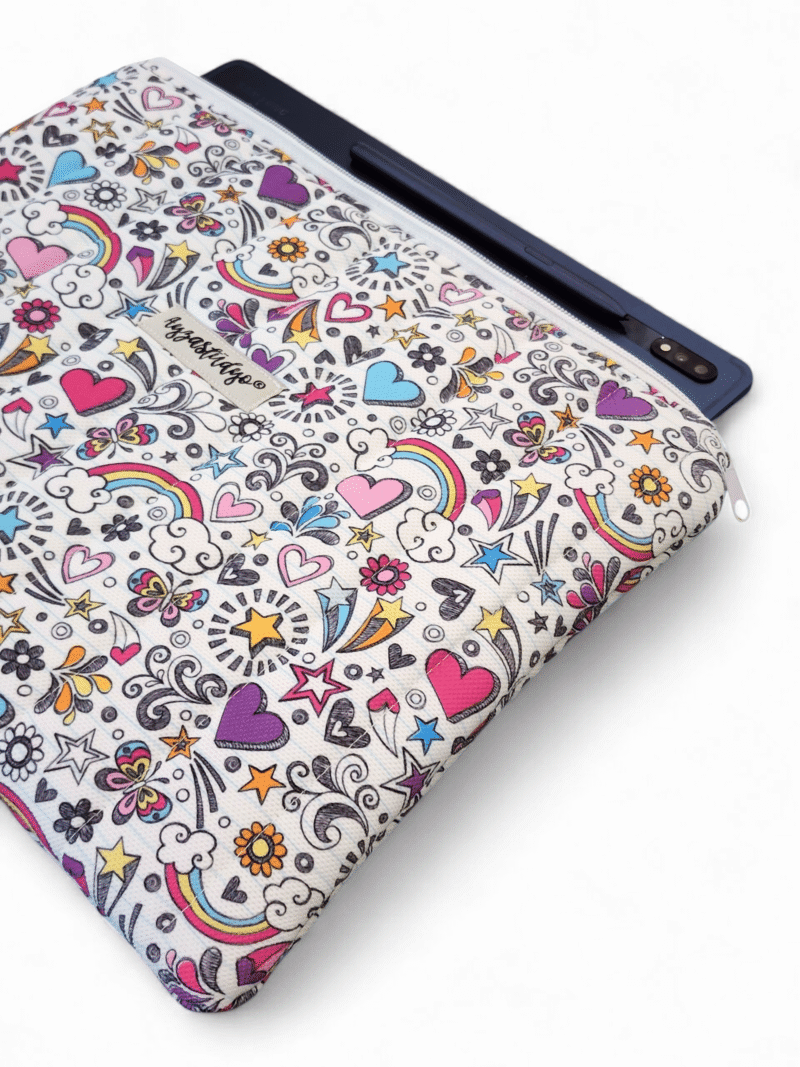 Puffy iPad/Tablet Sleeve - Doodle Dreams | Ayza Stüdyo - Image 3