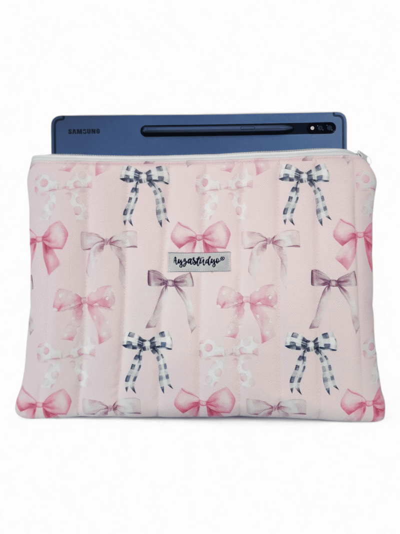 Puffy iPad/Tablet Sleeve - Pretty Bows | Ayza Stüdyo - Image 2